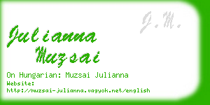 julianna muzsai business card